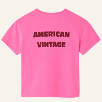 American Vintage AMV Kid t-shirt Fizvalley - Rose Fluo