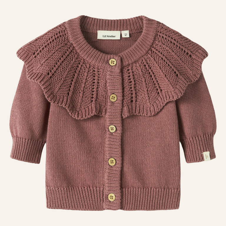 Lil 'Atelier Lil' Atelier Knitted Cardigan - Withered rose