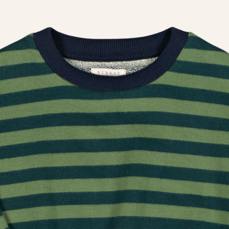 Nixnut Nixnut Rel sweater - Moss stripe