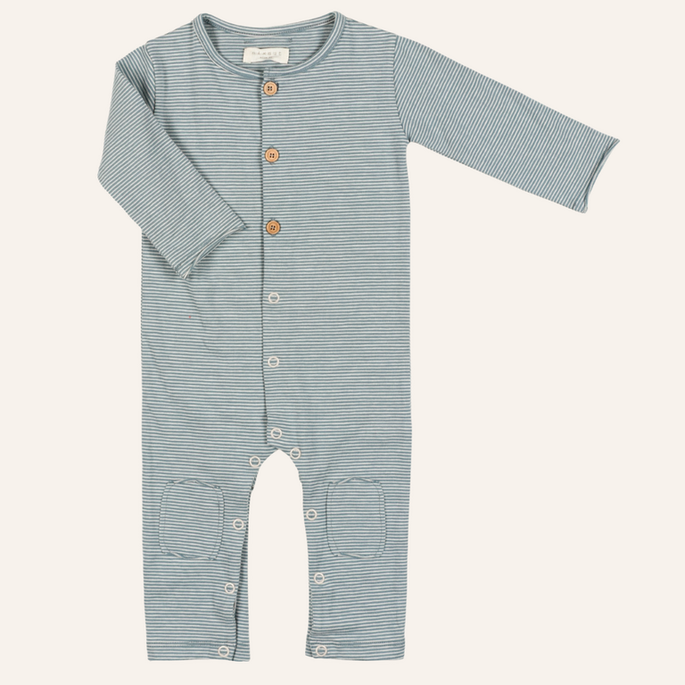 Nixnut Nixnut Butt onesie - Snow stripe