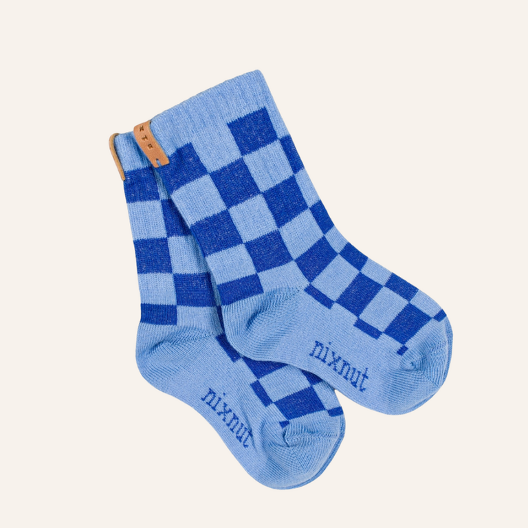 Nixnut Nixnut Checkered socks - Azul