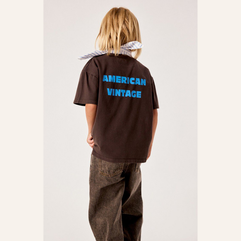 American Vintage AMV Kid t-shirt fizvalley - Choco Vintage