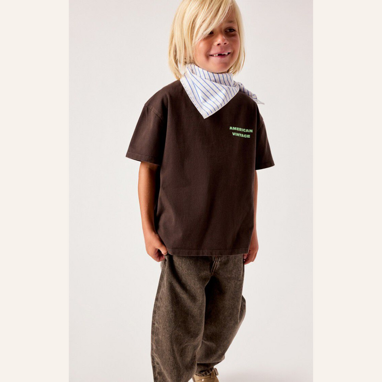 American Vintage AMV Kid t-shirt fizvalley - Choco Vintage