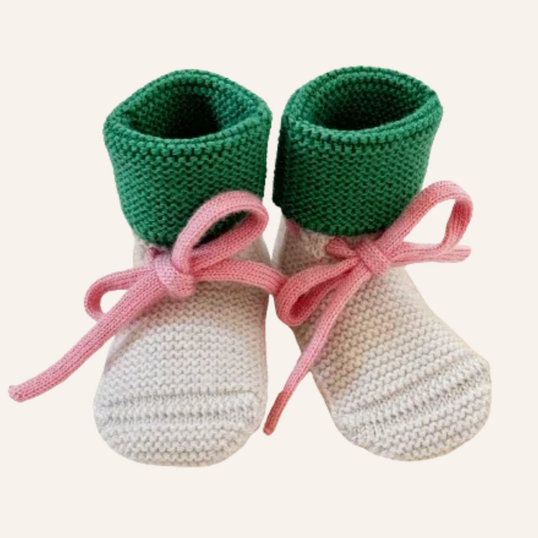 HVID Booties - Cream/grass