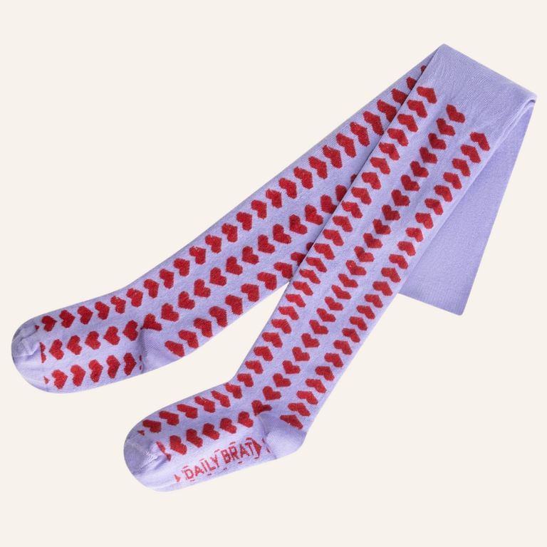 Daily Brat Daily Brat heart tights Lilac