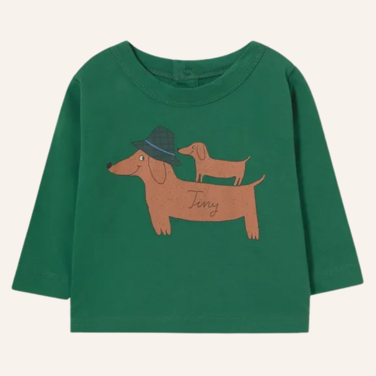 Tiny Cottons Tiny Cottons Two Dogs Graphic Baby Tee