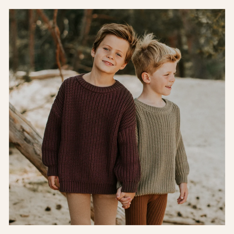 Yuki Yuki Chunky Knitted sweater - Fig