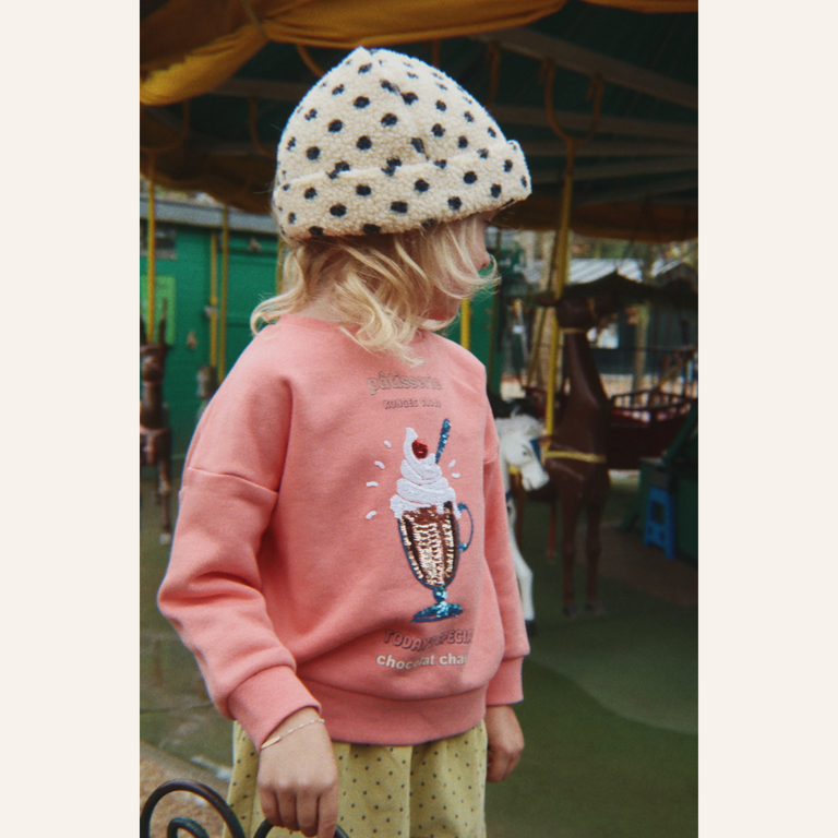 Konges Sløjd Konges Sløjd Lou Sequin Sweatshirt | Peach Blossom