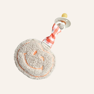 Atelier Pomme Atelier Pomme Pacifier Cloth Cuddle | Teddy oopsy orange