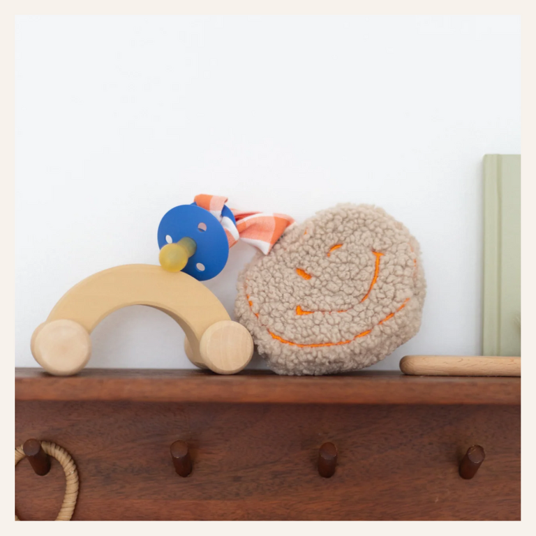 Atelier Pomme Atelier Pomme Pacifier Cloth Cuddle | Teddy oopsy orange