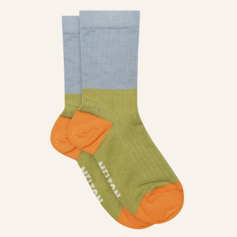 Melton Melton Block colour socks - Evergreen spring
