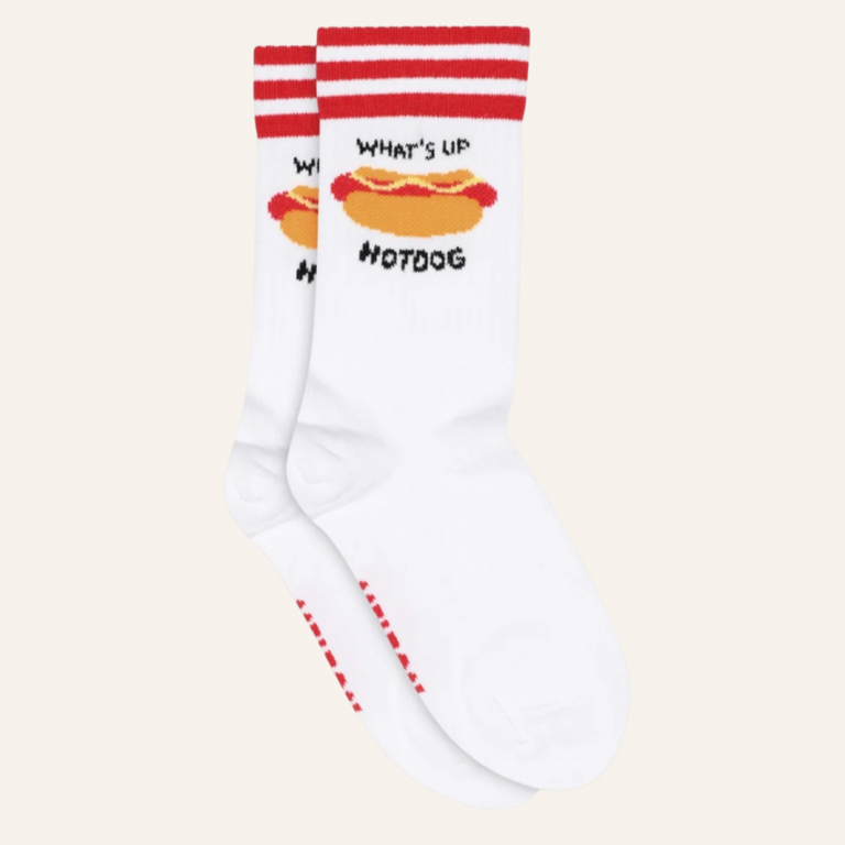 Melton Melton Hotdog socks - White