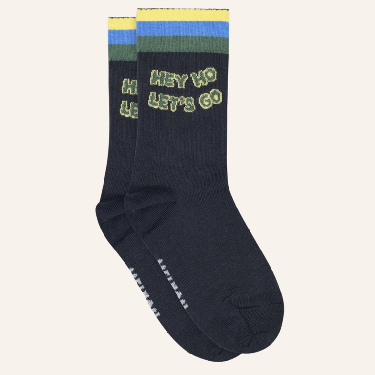Melton Melton Hey let's go socks - Marine