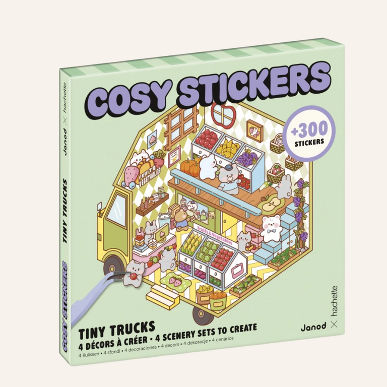 Janod Cosy stickers - Tiny trucks