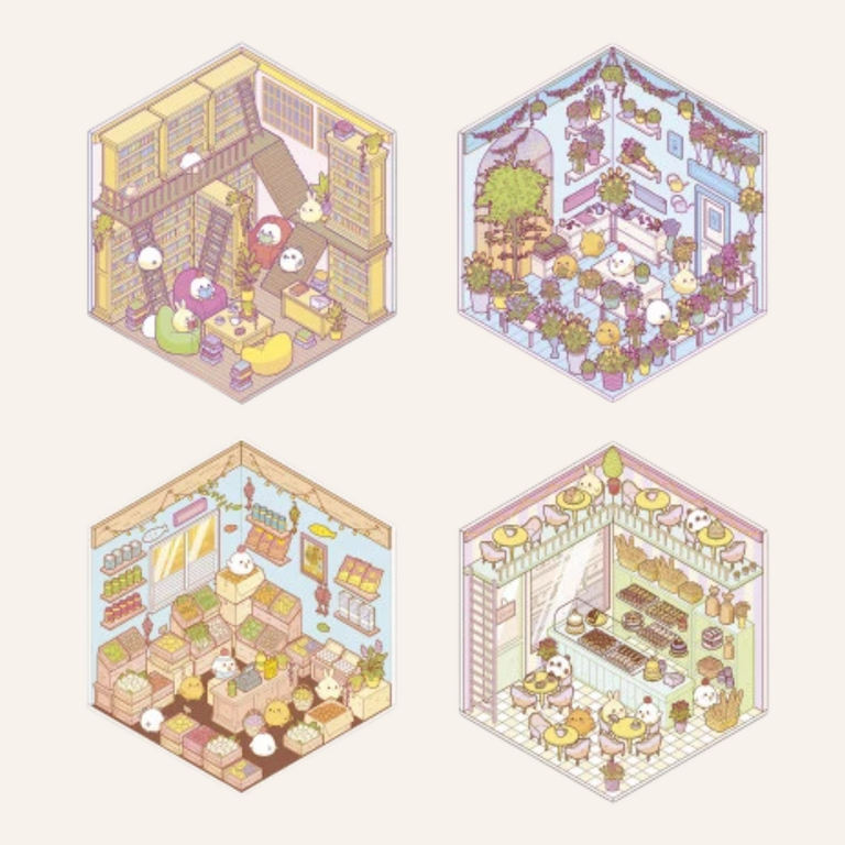 Janod Cosy stickers - Little shops