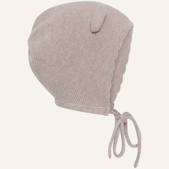 MP Denmark Helsinki Newborn bonnet - Beige melange