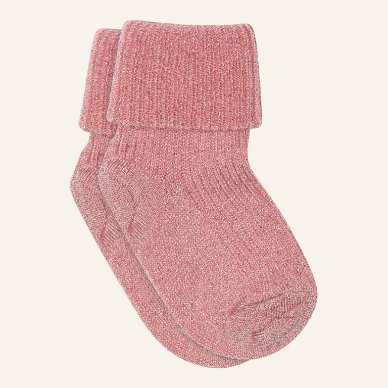 MP Denmark Iris glitter sock baby - Vintage rose
