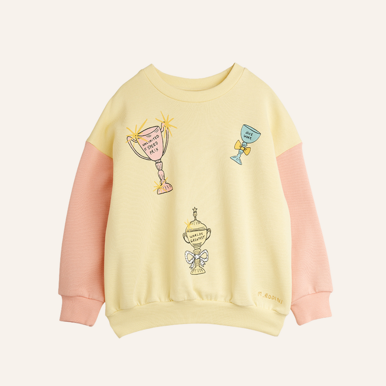 Mini Rodini Mini Rodini Trophies Sweatshirt | Yellow