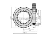 KO102803 - Draaikranslager met wormaandrijving tbv Kokkenzuiger