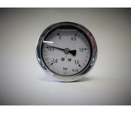 KO101524 - Manometer. Afleesbereik: 0/1.6 bar. Aansluiting: 1/4" achter aansluiting