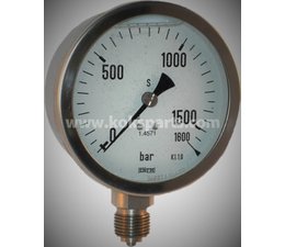 KO102040 - Pressure Gauge. Reading Range: 0/1600 bar. Connection: 1/2", BC 100mm.