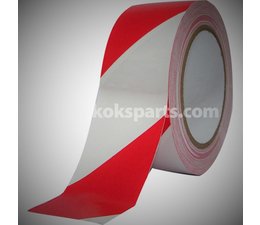 KO120041 - Afzetlint rood/wit. Lengte: 500m. Breedte: 7cm