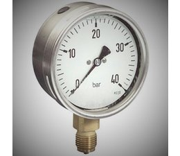 KO100039 - Pressure Gauge. Reading range: -1/0 Bar. Connection: 1/2" under connection