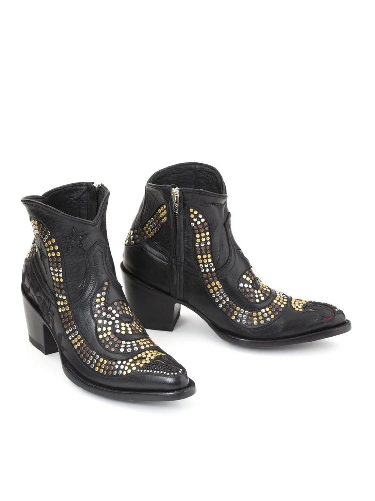 Mexicana snake laarzen met studs en sterren zwart VLVT Mexicana snake laarzen met studs en sterren zwart VLVT