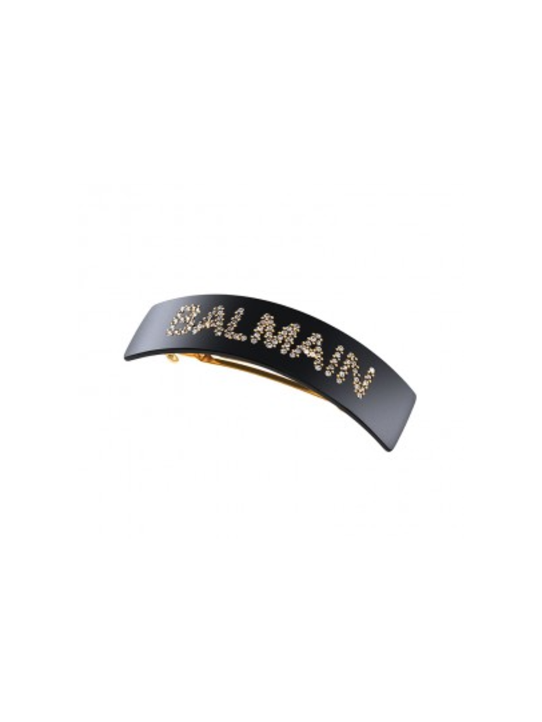 Balmain Hair Couture barrette met logo zwart VLVT Luxury Fashion House