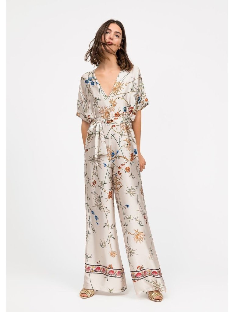 satin floral jumpsuit