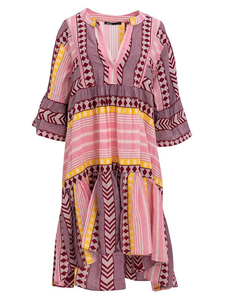 Kleid Rosa Gelb Kleid Rosa Gelb