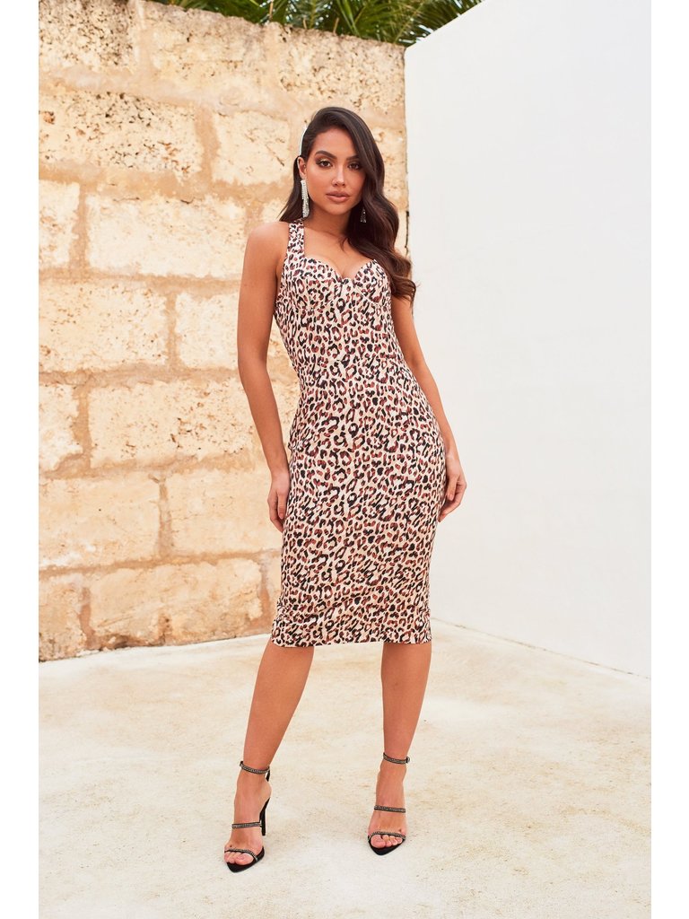 lavish alice leopard print dress