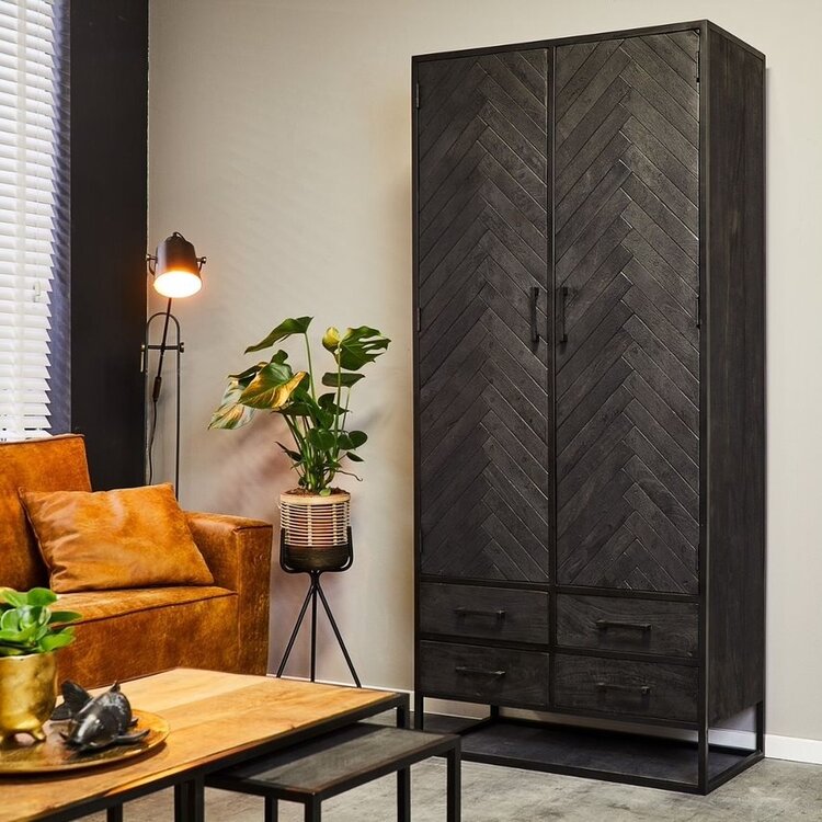 Starfurn Kabinet New York 90 cm  | Zwart