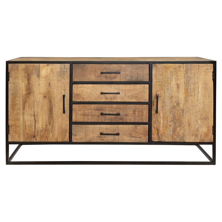 Starfurn Industrieel dressoir mangohout 165cm | Denver
