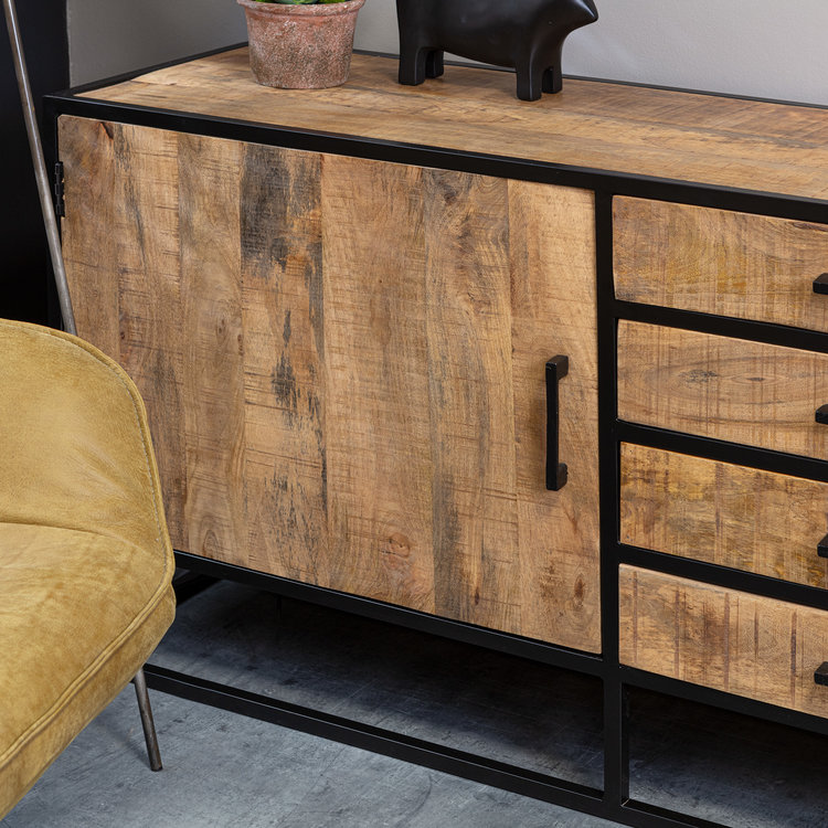 Starfurn Industrieel dressoir mangohout 210cm | Denver