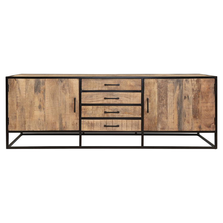 Starfurn Industrieel dressoir mangohout 210cm | Denver