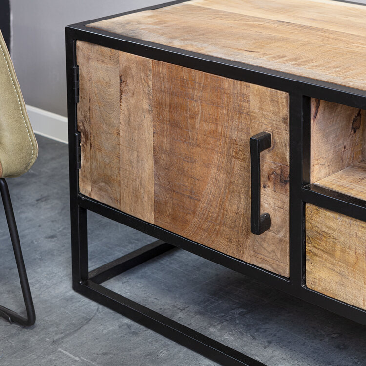 Starfurn Industrieel tv meubel mangohout 145cm | Denver