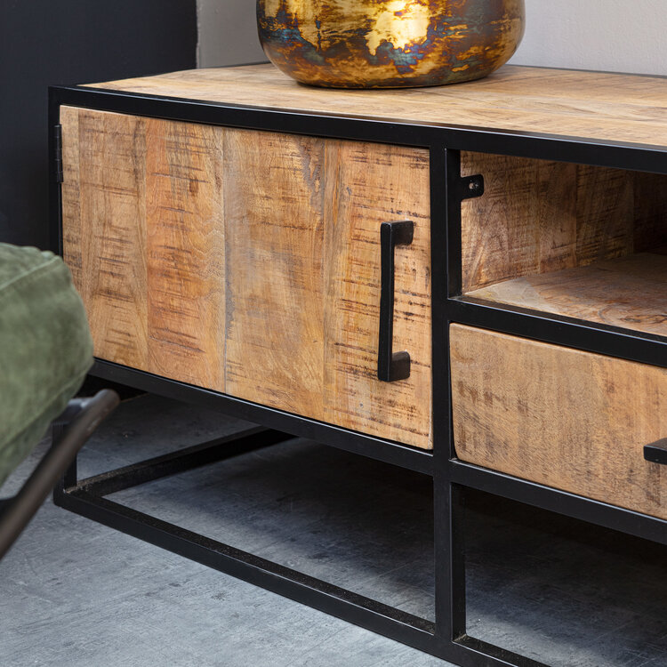 Starfurn Industrieel tv meubel mangohout 180cm | Denver