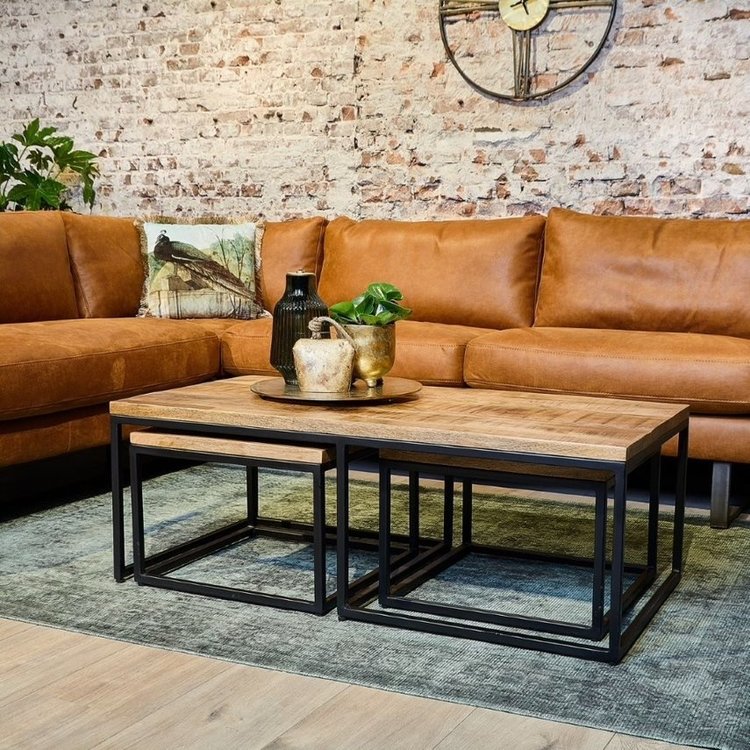 Starfurn Rechthoekige Salontafel set Denver | Mangohout