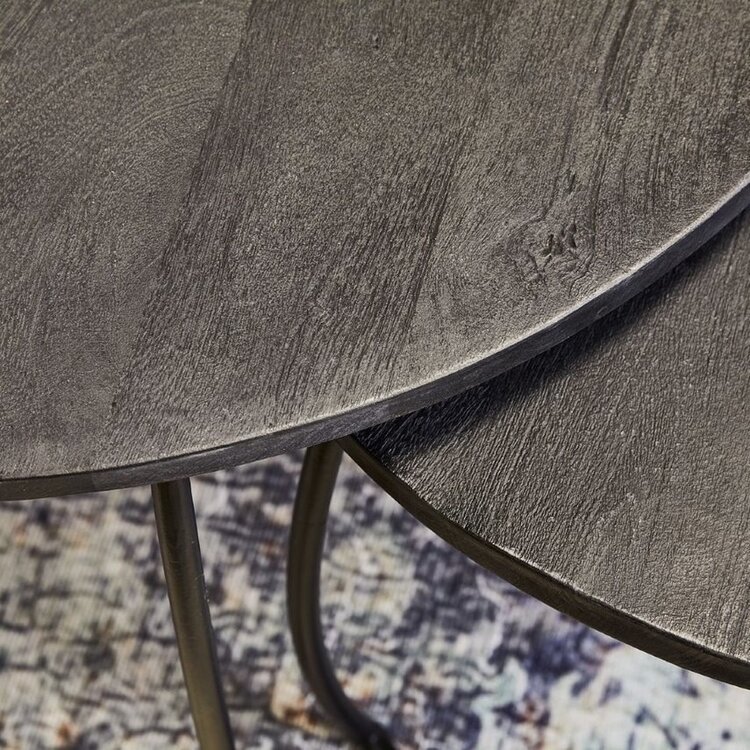 Starfurn Zwarte salontafel Coco | Set van twee