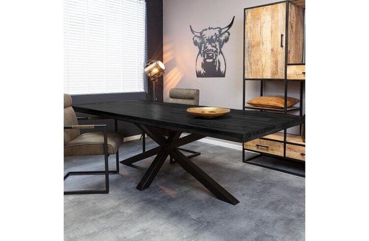 Starfurn Mangohouten eettafel Denver Black | 240 cm