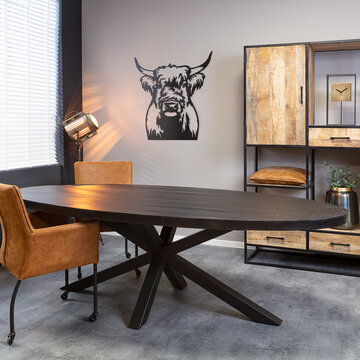 Starfurn Ovale eettafel Denver Black | 240 cm