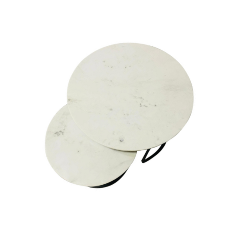 Starfurn Wit marmeren salontafel set Nova | Set van twee