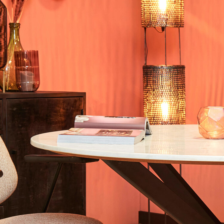 Starfurn Wit marmeren eettafel Lynn | Rond 130