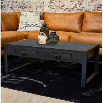 Starfurn Zwarte salontafel Boaz Black | 120 met lades