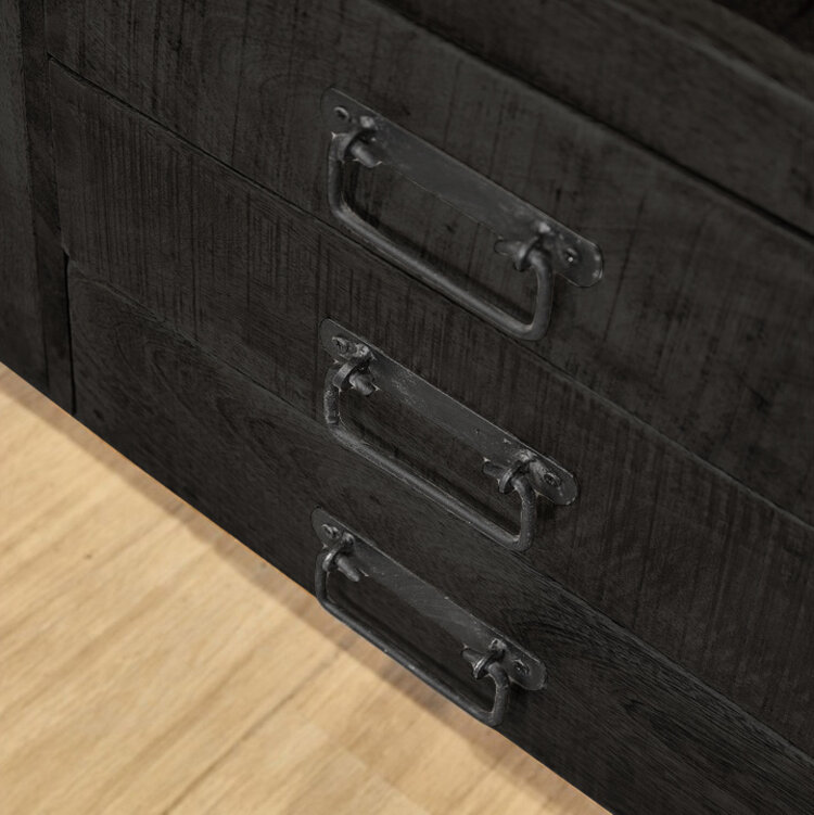 Starfurn Zwart dressoir Boaz Black | 135 cm | Met lades en deuren