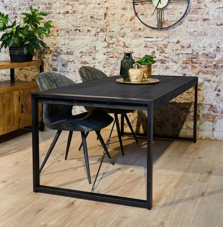 Starfurn Zwarte eettafel Boaz Black | 160x80 cm