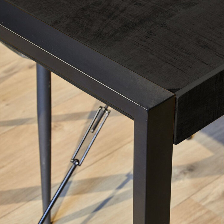 Starfurn Zwarte eettafel Boaz Black | 160x80 cm