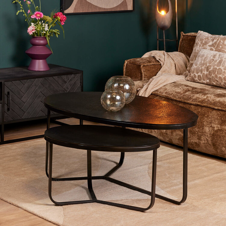 Starfurn Zwarte salontafel set Enzo