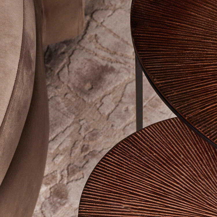 Starfurn Gouden bijzettafel set Leaves